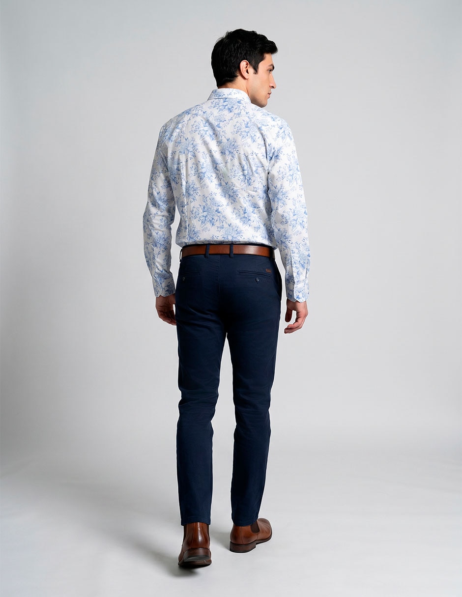 Camisa de vestir ted baker de algodón manga larga para hombre