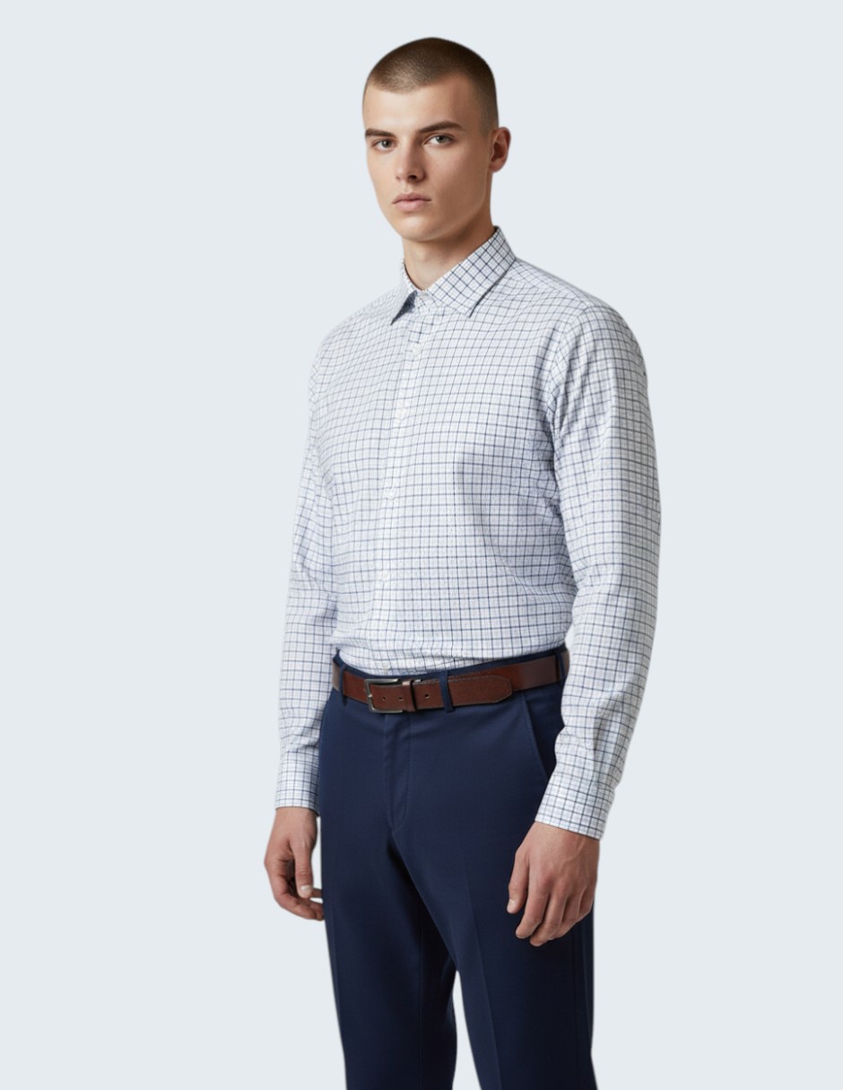 Camisa de vestir Kc Ny manga larga para hombre