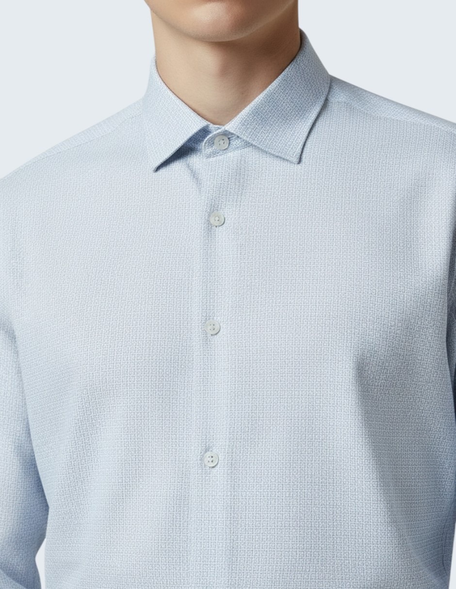 Camisa de vestir kenneth cole de algodón manga larga para hombre