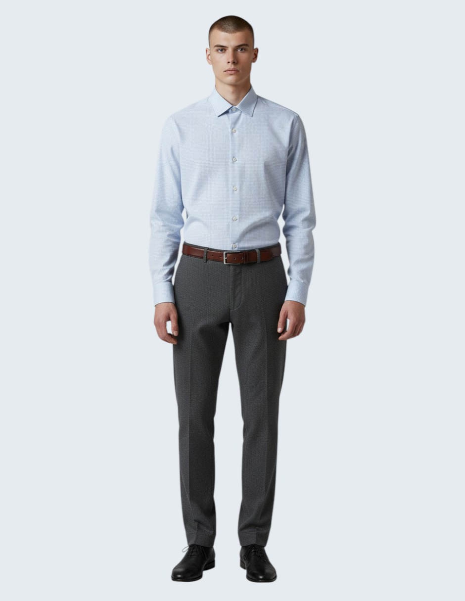 Camisa de vestir kenneth cole de algodón manga larga para hombre