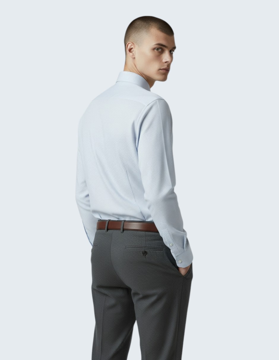 Camisa de vestir kenneth cole de algodón manga larga para hombre