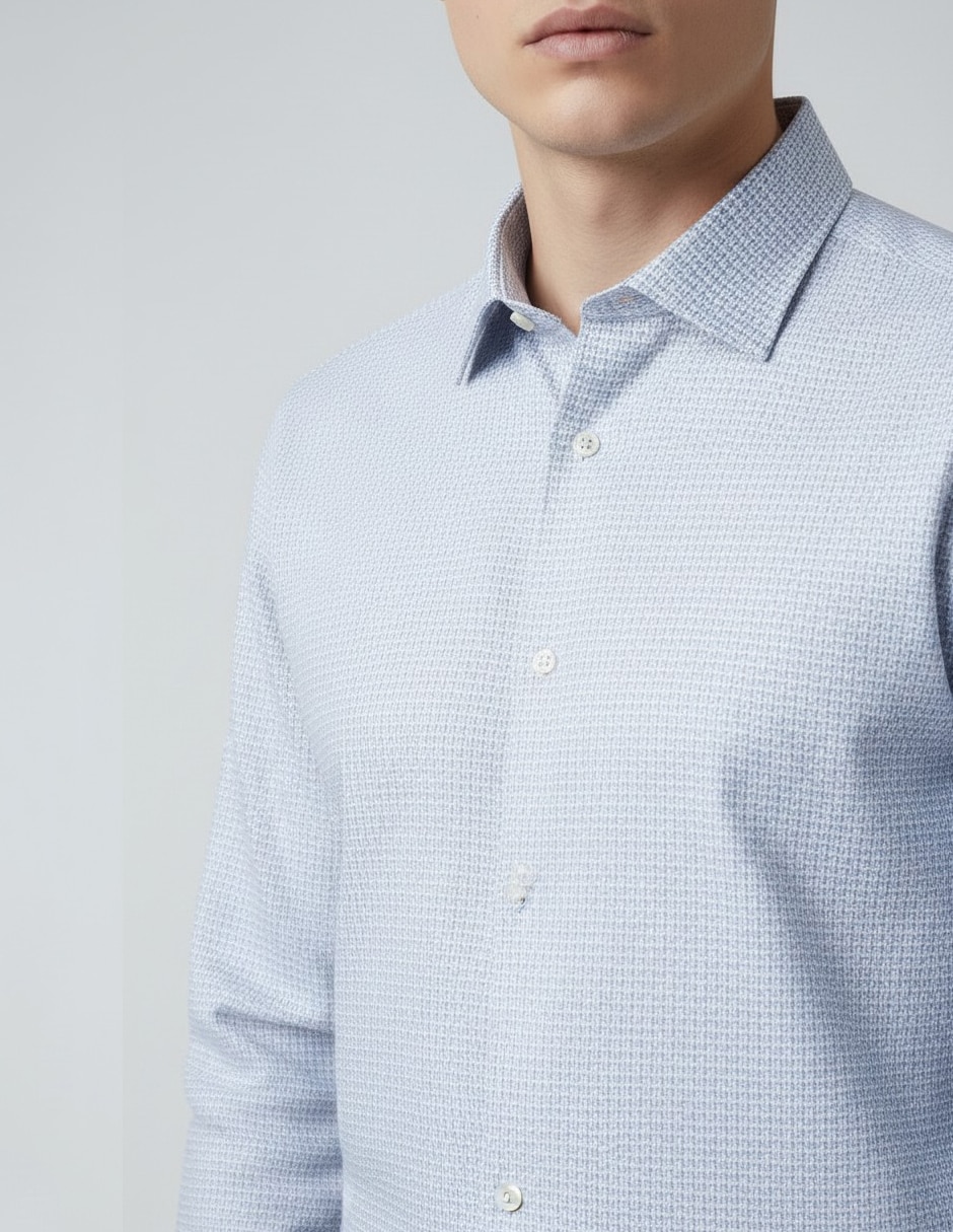 Camisa de vestir fw25 de algodón manga larga para hombre 4