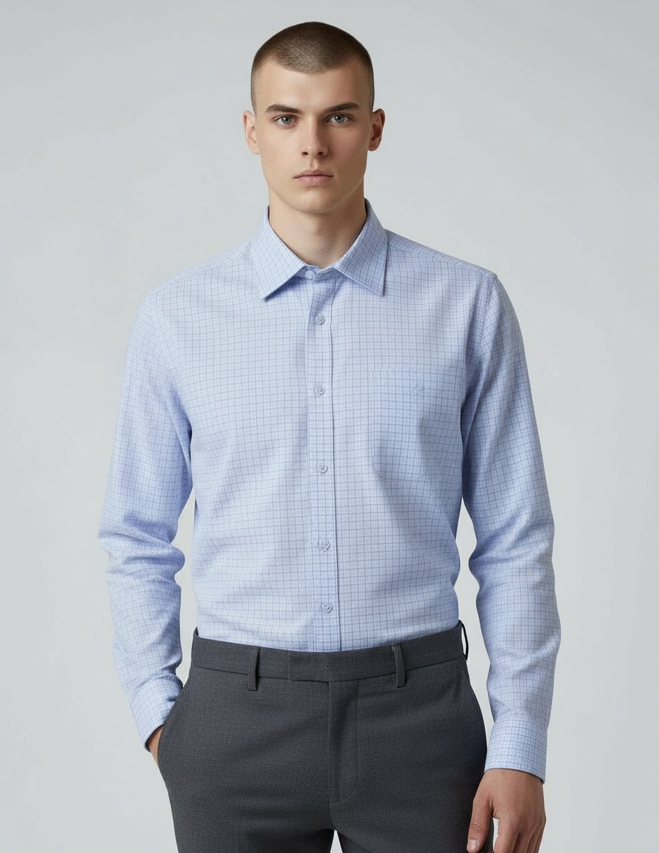 Camisa de vestir oscar de la renta manga larga para hombre
