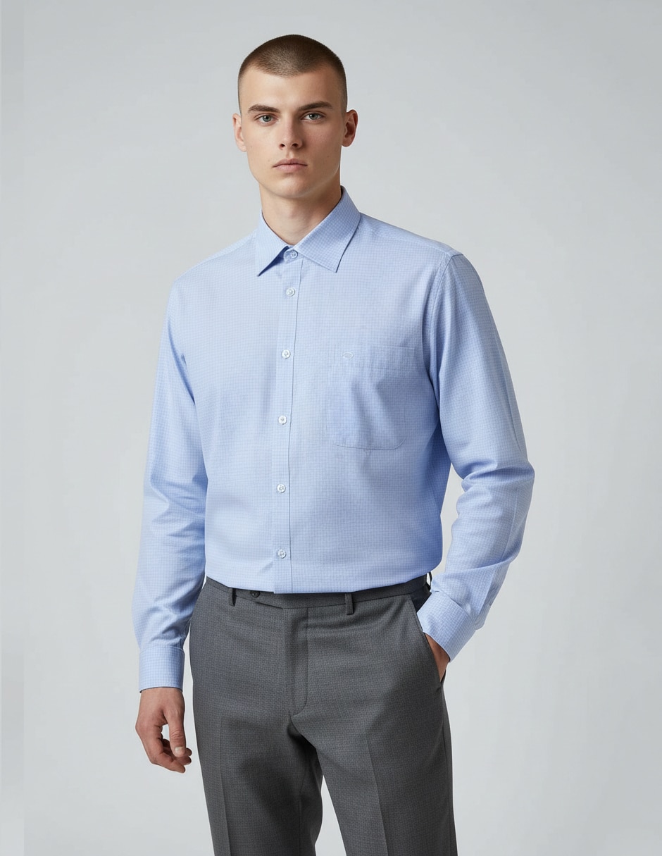 Camisa de vestir Oscar De La Renta manga larga para hombre