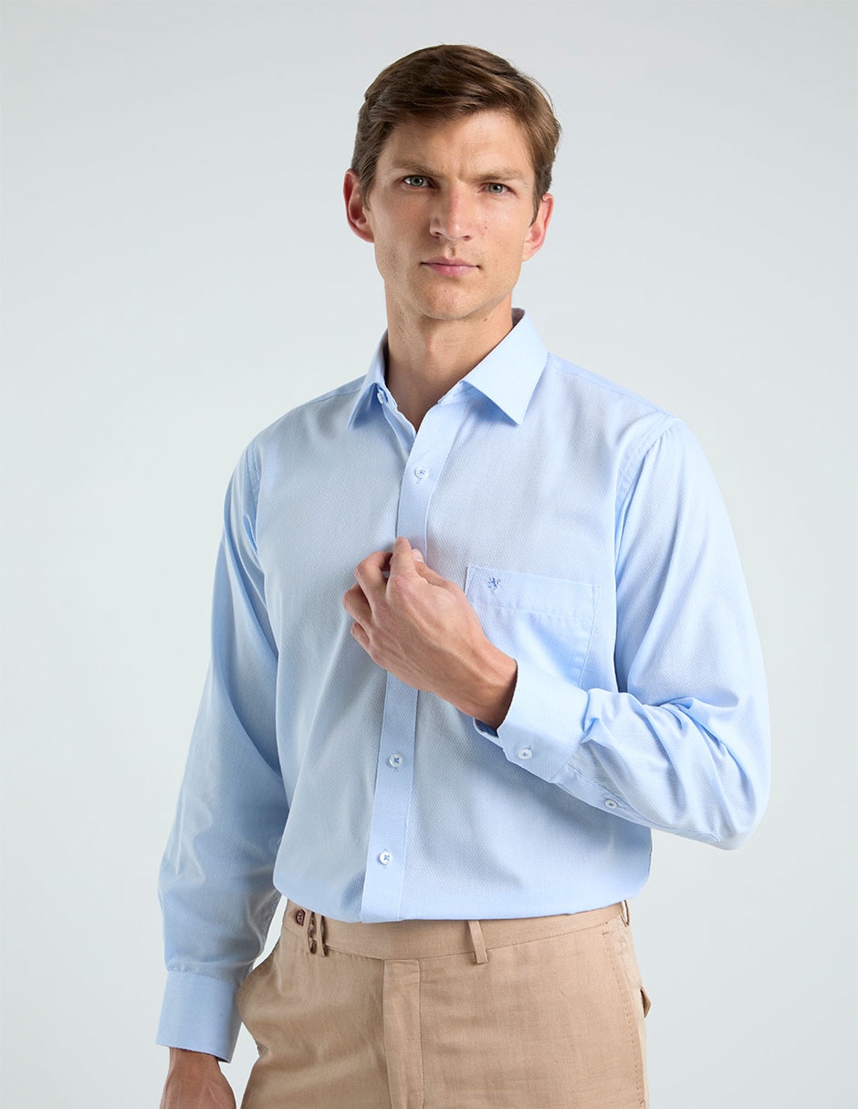Camisa formal manga larga para hombre 5