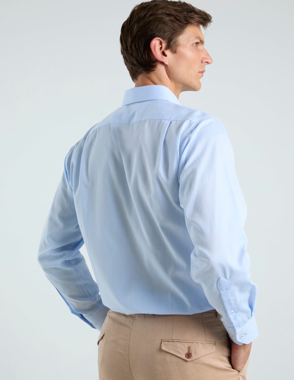 Camisa formal manga larga para hombre 6