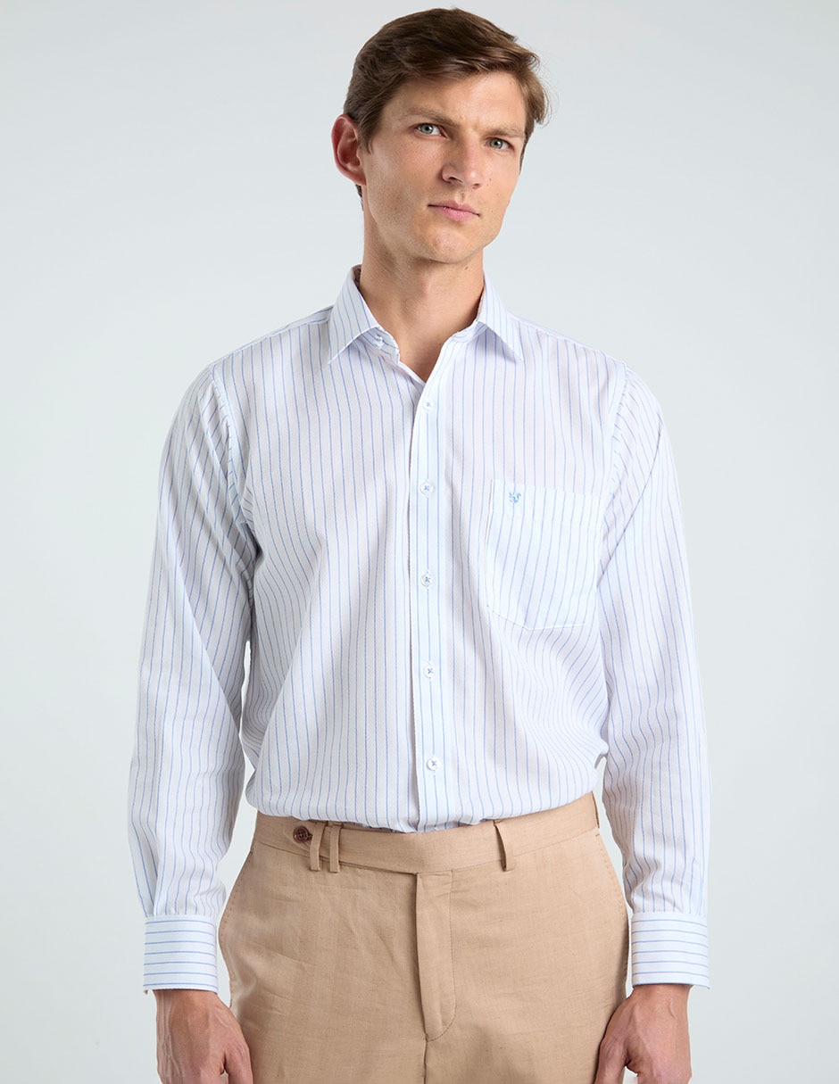 Camisa formal manga larga para hombre 5