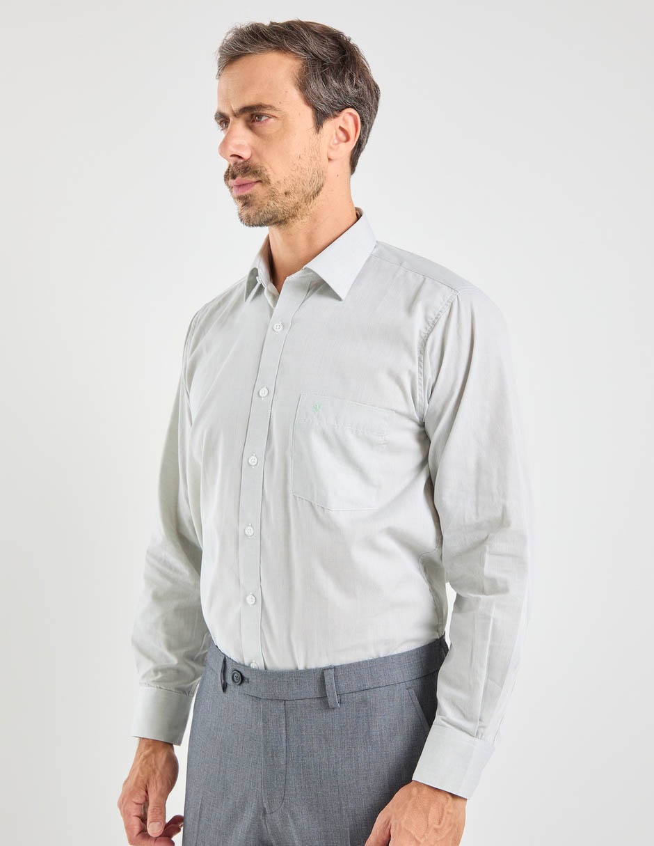 Camisa de vestir Manchester de algodón manga larga para hombre
