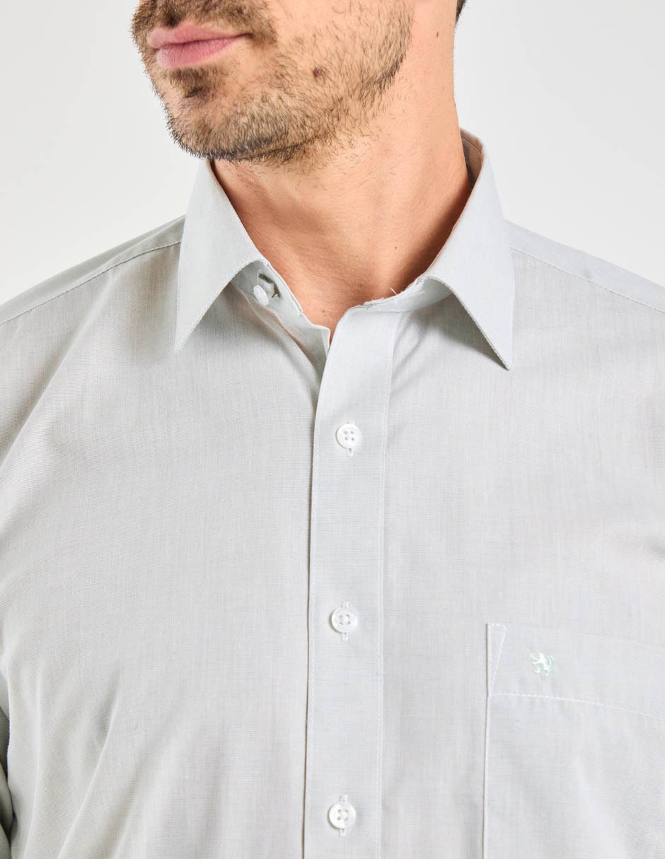 Camisa de vestir Manchester de algodón manga larga para hombre