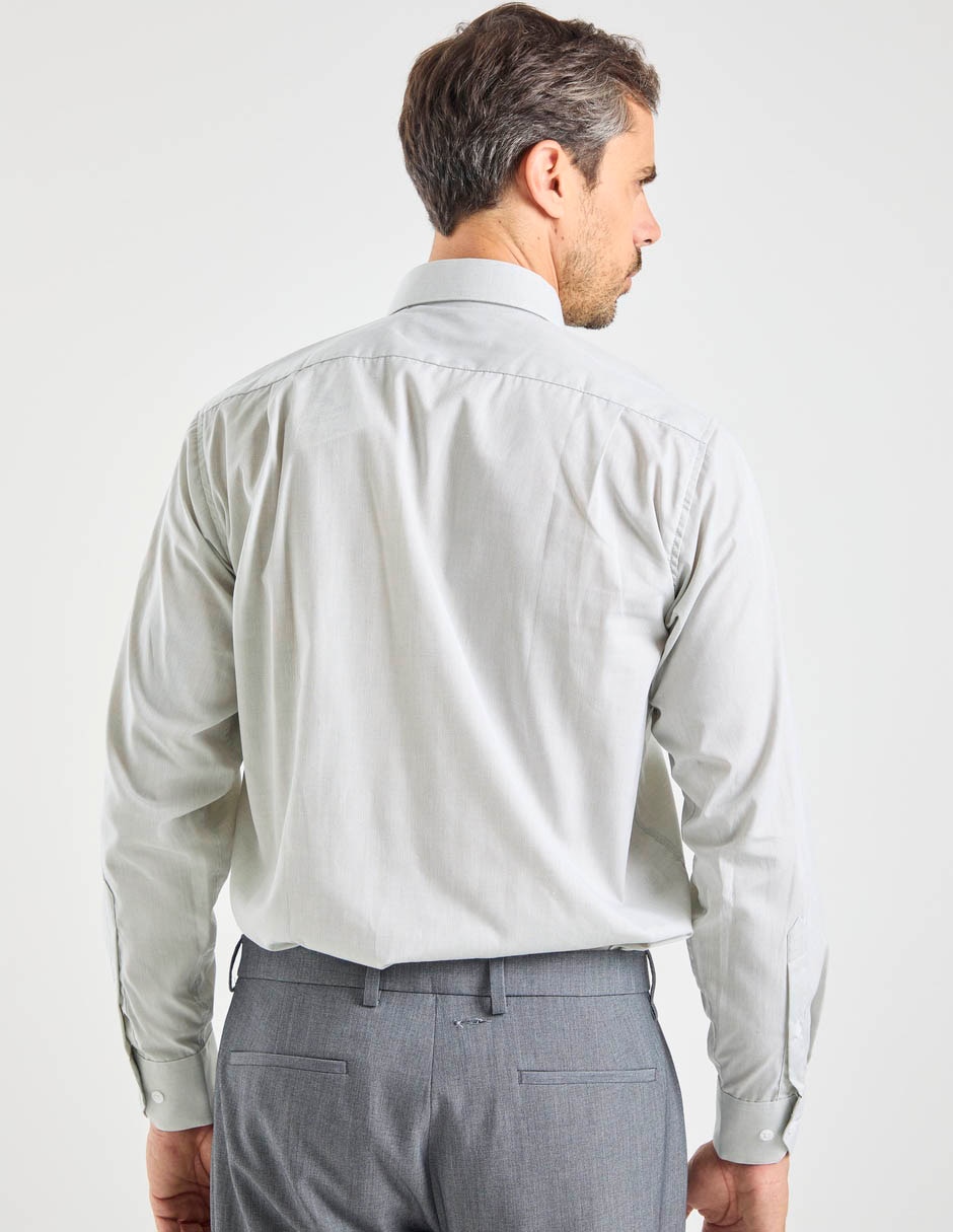 Camisa de vestir Manchester de algodón manga larga para hombre
