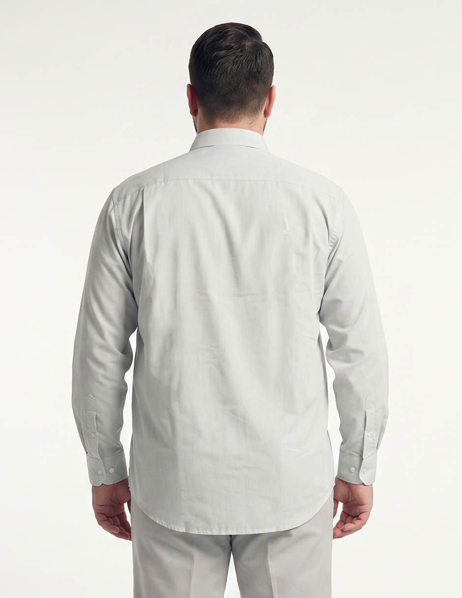 Camisa formal manchester manga larga para hombre