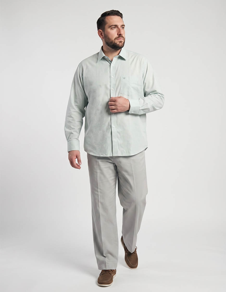 Camisa formal manchester manga larga para hombre