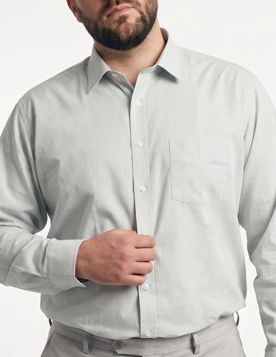 Camisa formal manchester manga larga para hombre