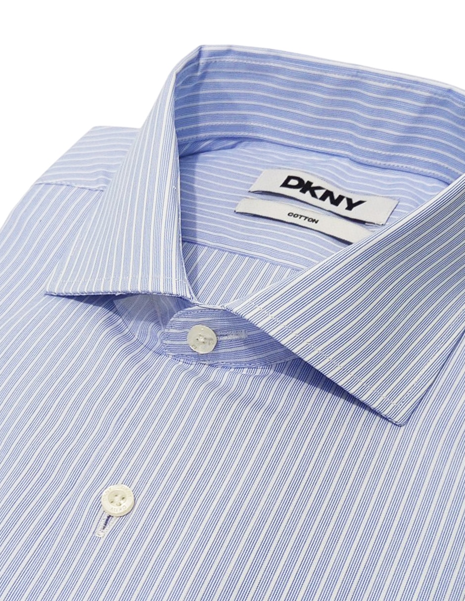 Camisa de vestir Dkny C de algodón manga larga para hombre
