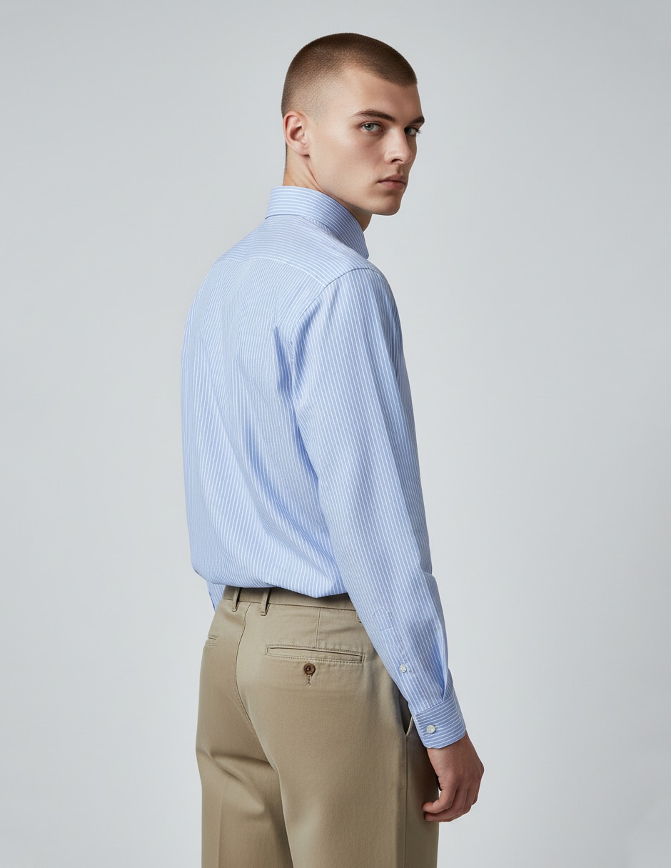 Camisa de vestir Dkny C de algodón manga larga para hombre