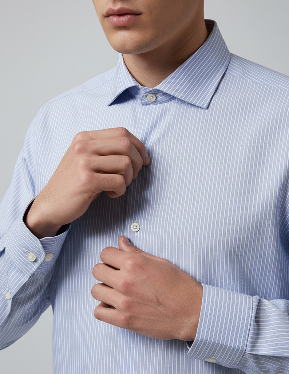 Camisa de vestir Dkny C de algodón manga larga para hombre