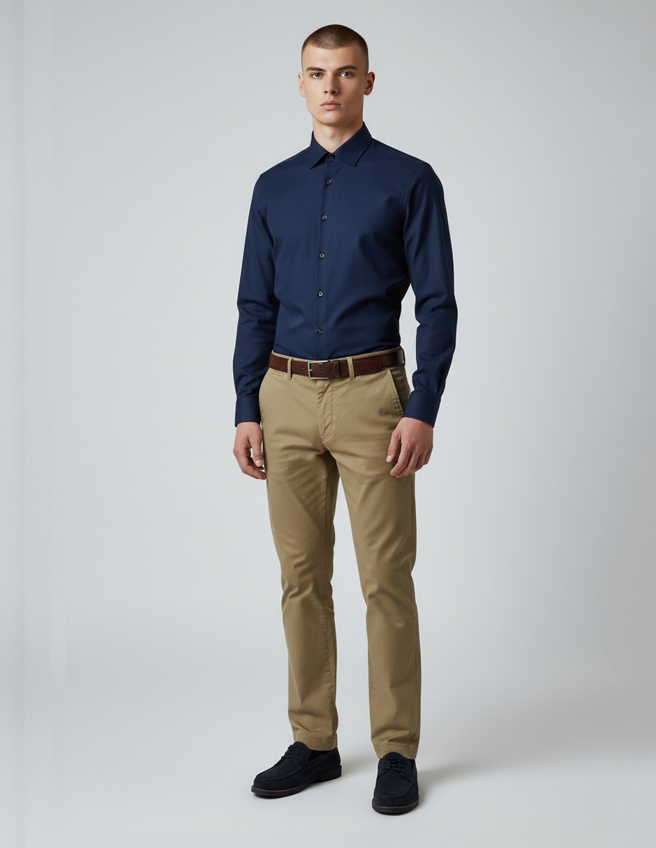 Camisa de vestir Kenneth Cole manga larga para hombre