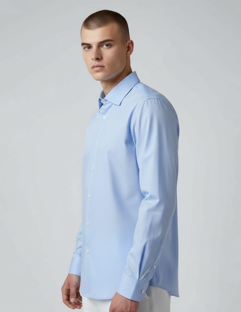 Camisa de vestir kenneth cole manga larga para hombre