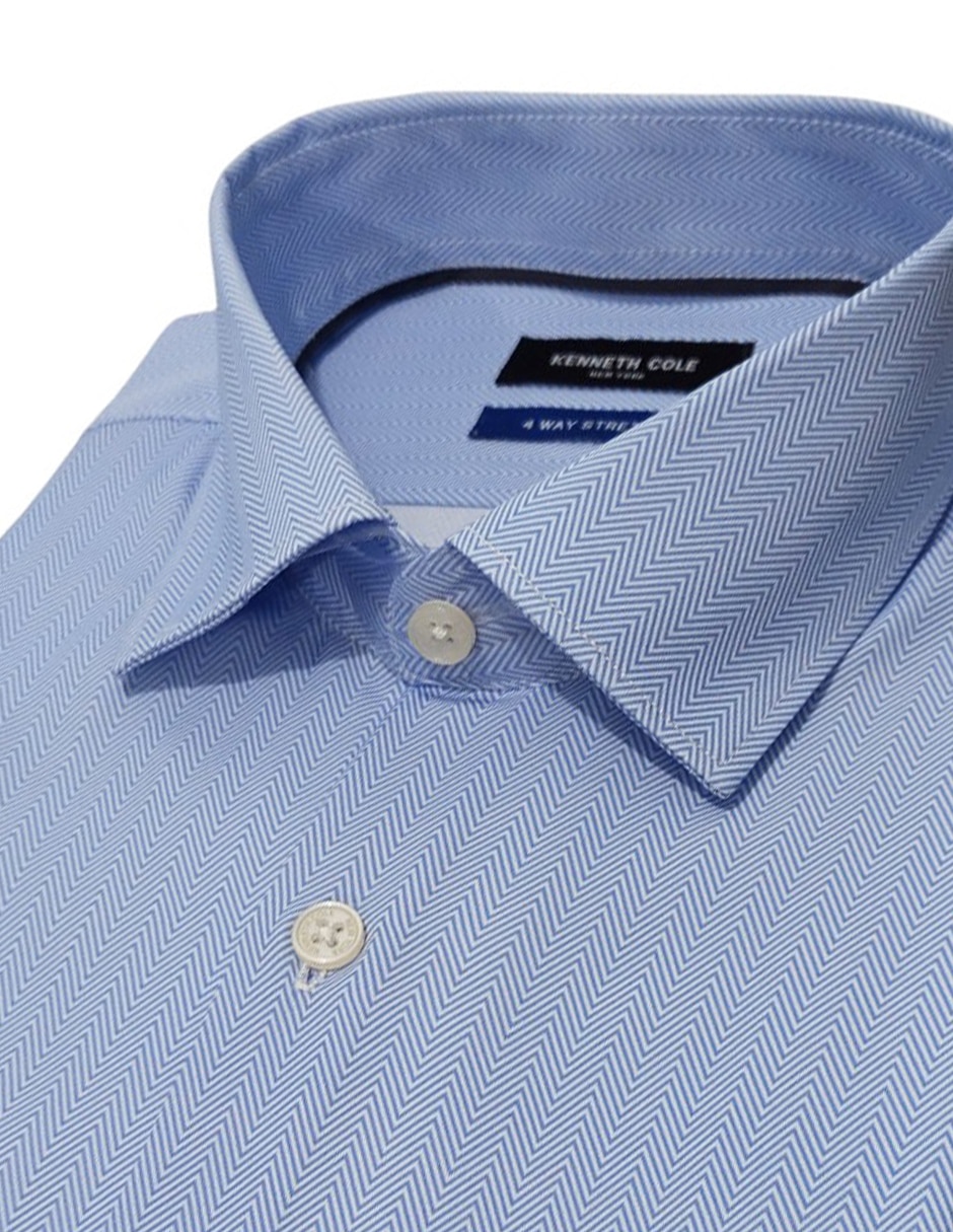 Camisa de vestir kenneth cole manga larga para hombre
