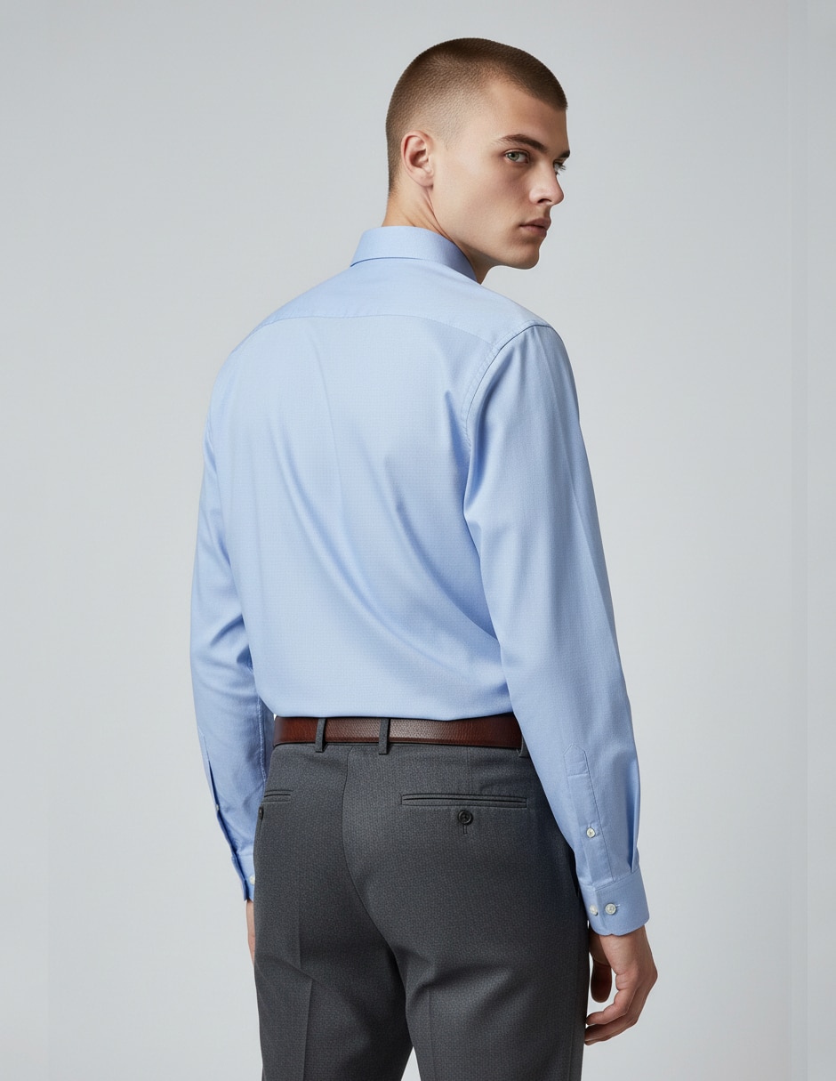 Camisa de vestir kenneth cole manga larga para hombre