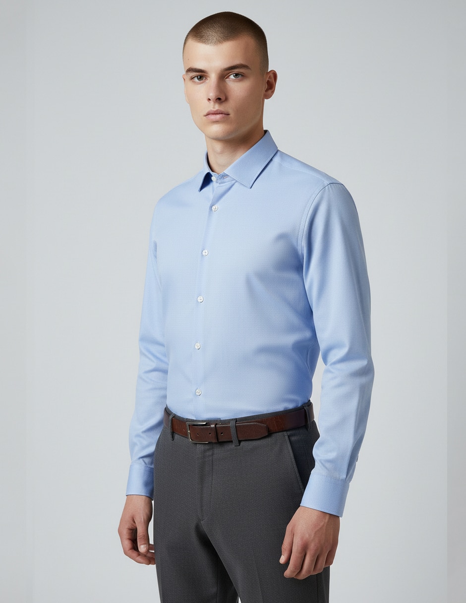 Camisa de vestir kenneth cole manga larga para hombre
