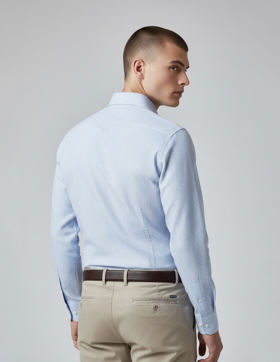 Camisa de vestir Dkny C de algodón manga larga para hombre