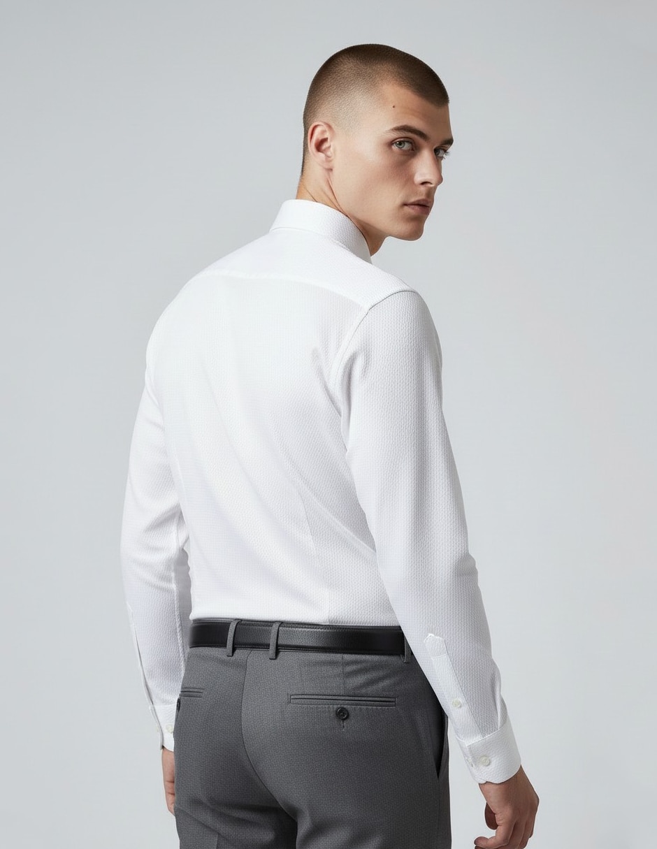 Camisa formal Dkny C de algodón manga larga para hombre