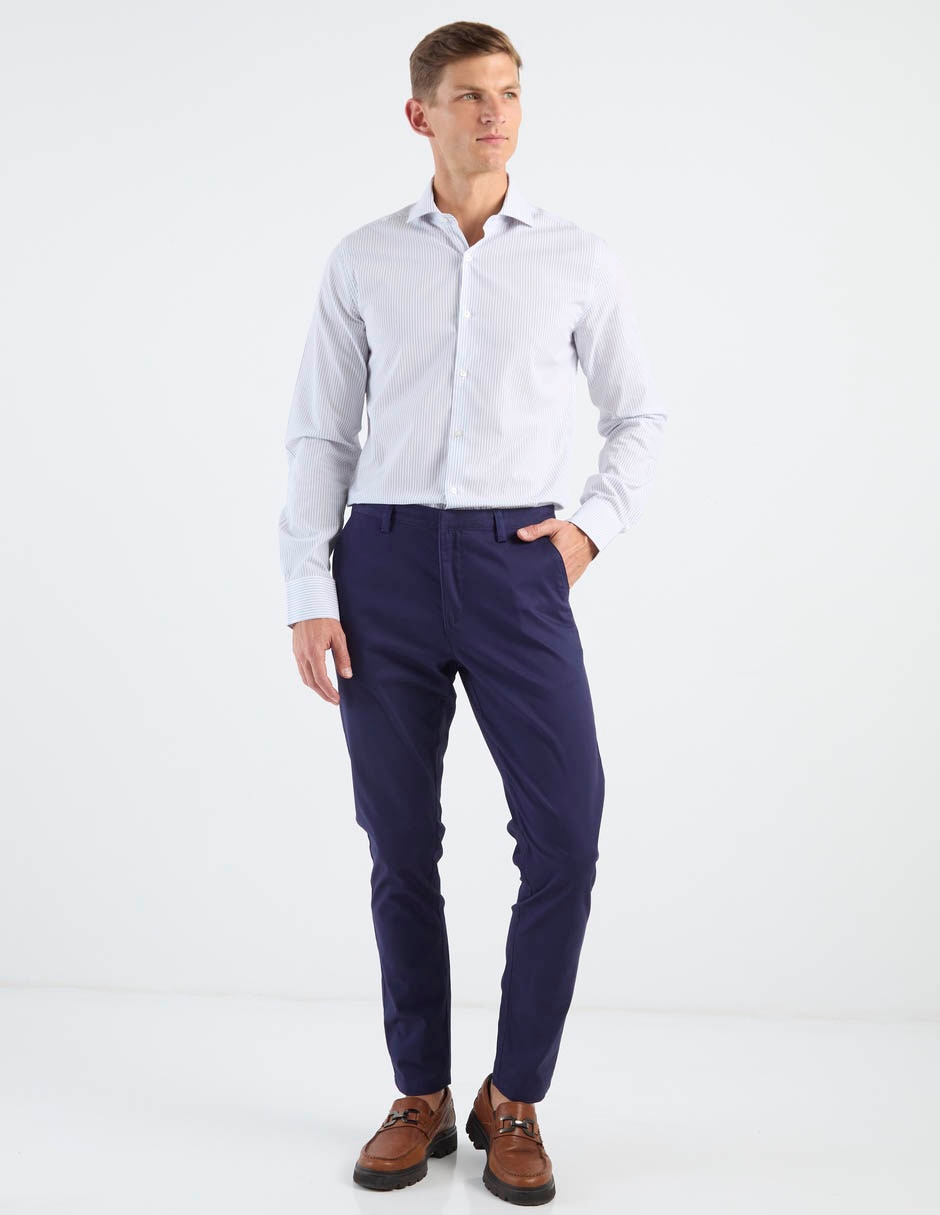 Camisa business casual DKNY C manga larga para hombre