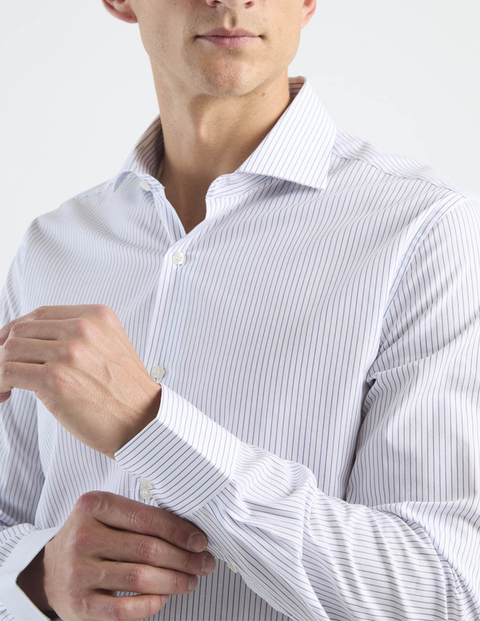 Camisa business casual DKNY C manga larga para hombre