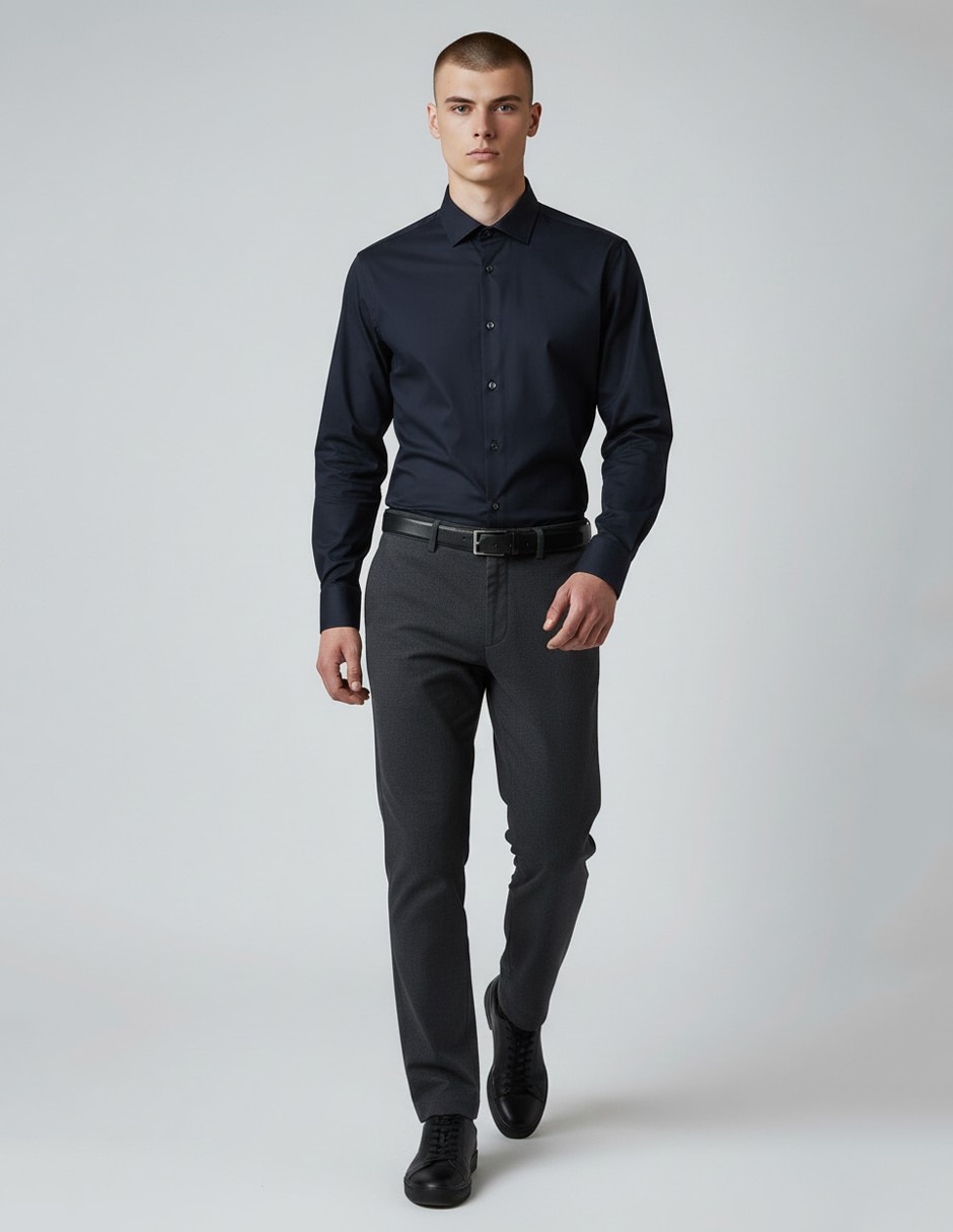 Camisa formal Dkny C de algodón manga larga para hombre