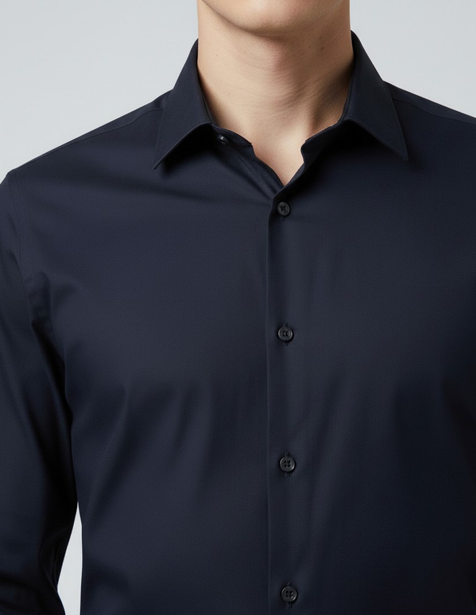 Camisa formal Dkny C de algodón manga larga para hombre