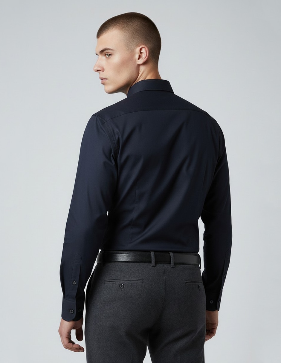 Camisa formal Dkny C de algodón manga larga para hombre