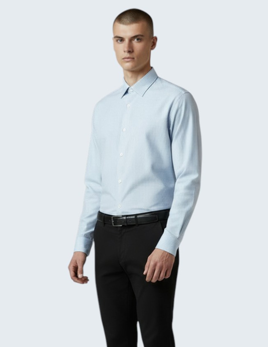 Camisa de vestir kenneth cole de algodón manga larga para hombre