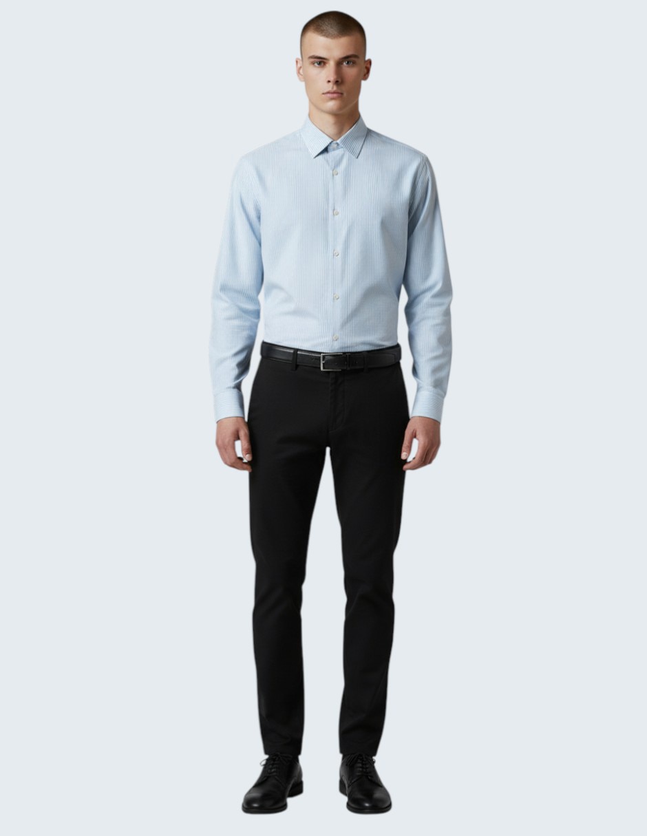 Camisa de vestir kenneth cole de algodón manga larga para hombre