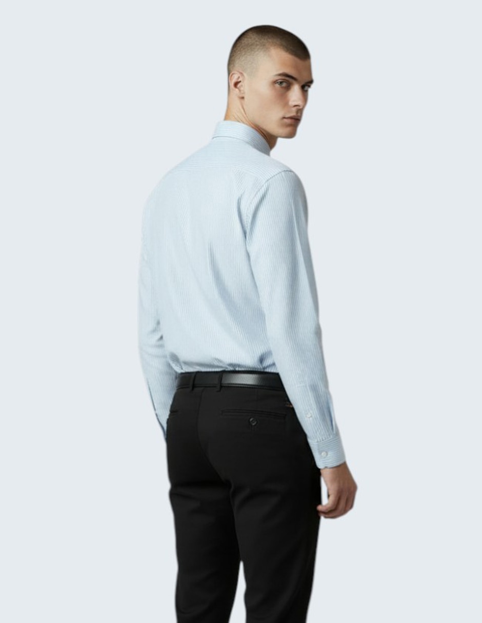 Camisa de vestir kenneth cole de algodón manga larga para hombre