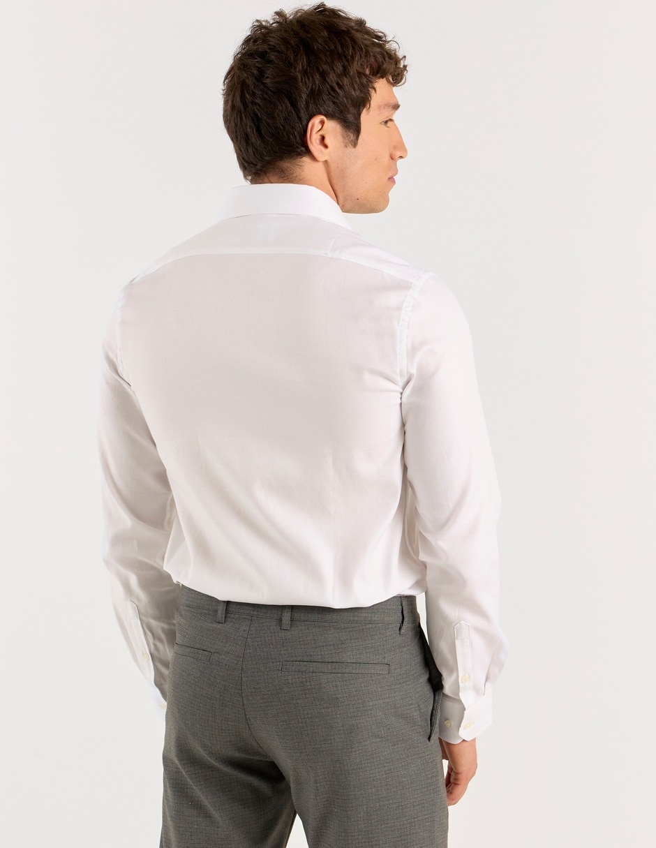 Camisa formal de algod—n manga larga para hombre 6