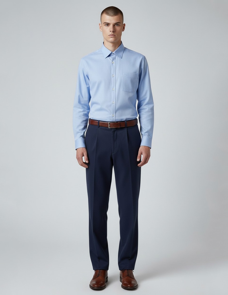 Camisa formal Oscar de La Renta manga larga para hombre