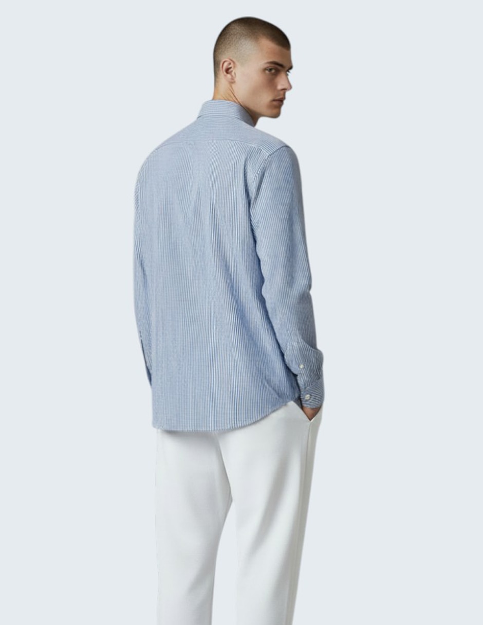 Camisa de vestir Kenneth Cole de algodón manga larga para hombre
