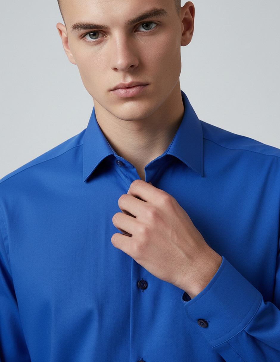 Camisa de vestir kenneth cole manga larga para hombre