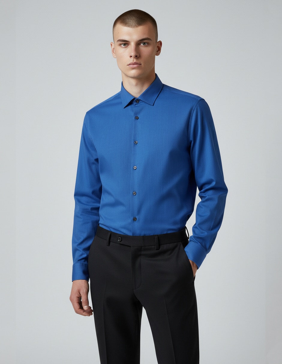 Camisa de vestir kenneth cole manga larga para hombre