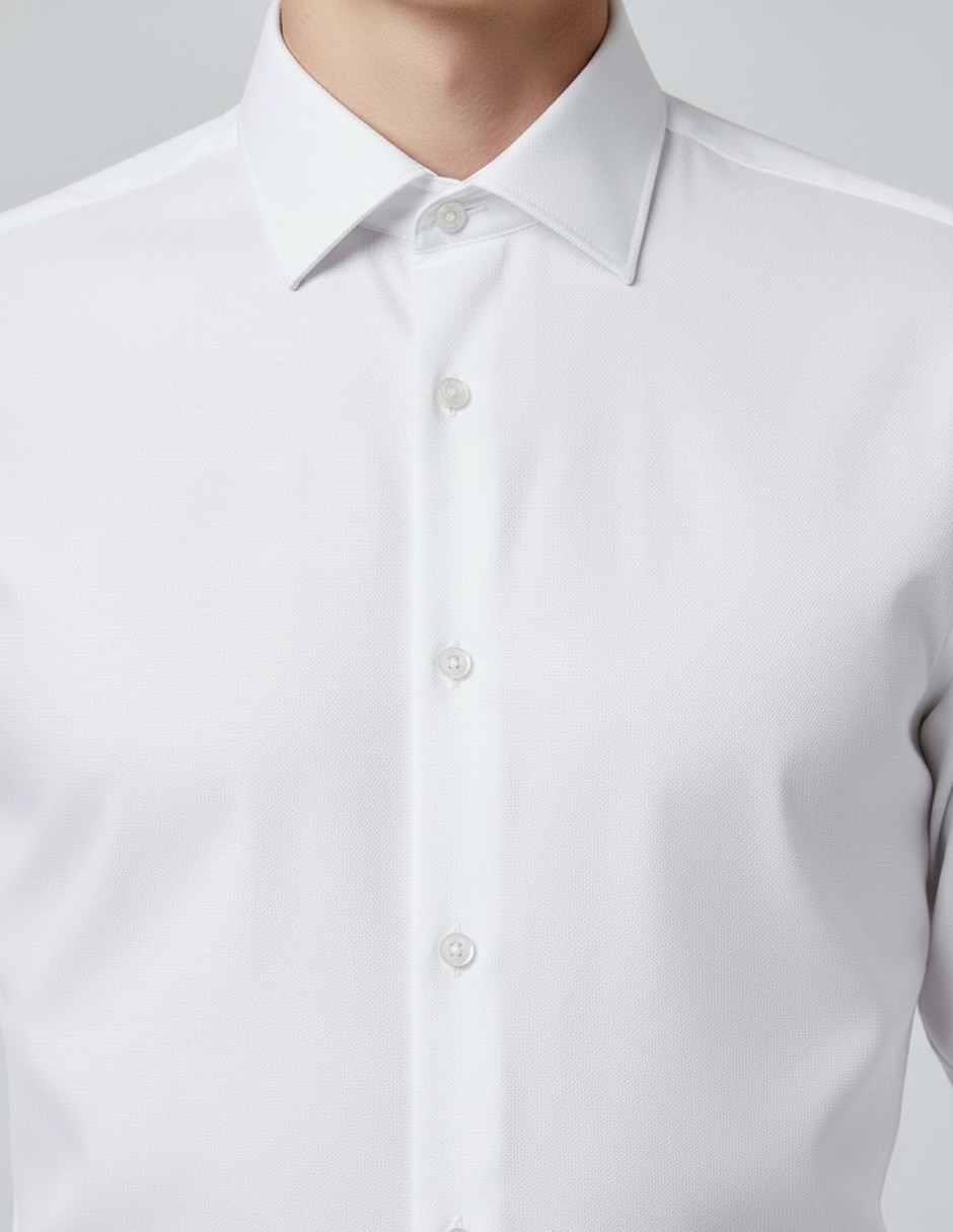 Camisa de vestir de algodón manga larga para hombre 2