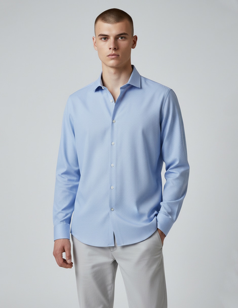 Camisa de vestir DKNY C de algodón manga larga para hombre