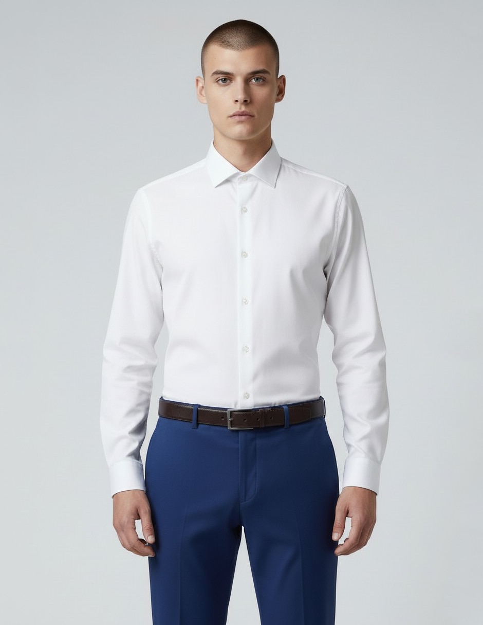 Camisa formal Oscar de La Renta manga larga para hombre