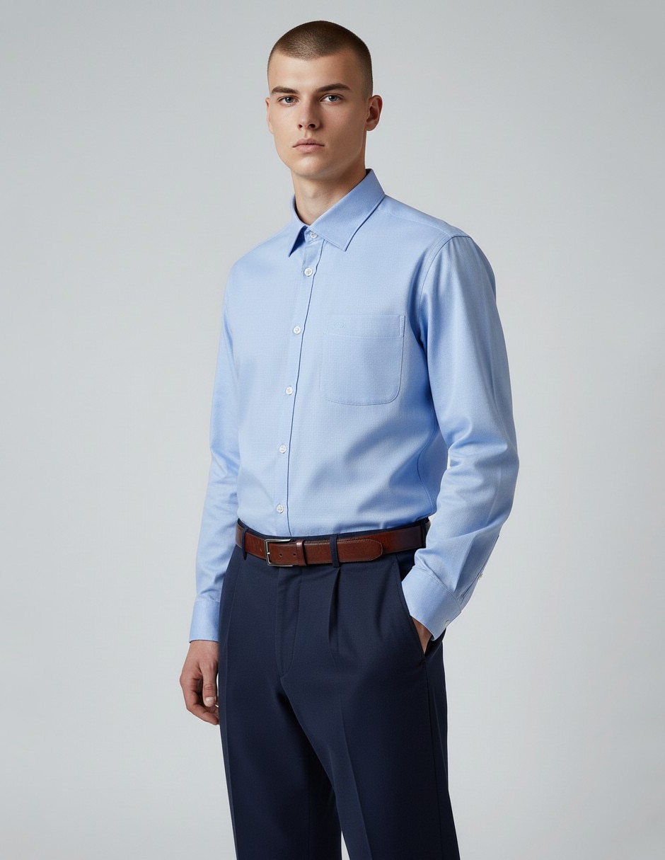 Camisa formal Oscar de La Renta manga larga para hombre