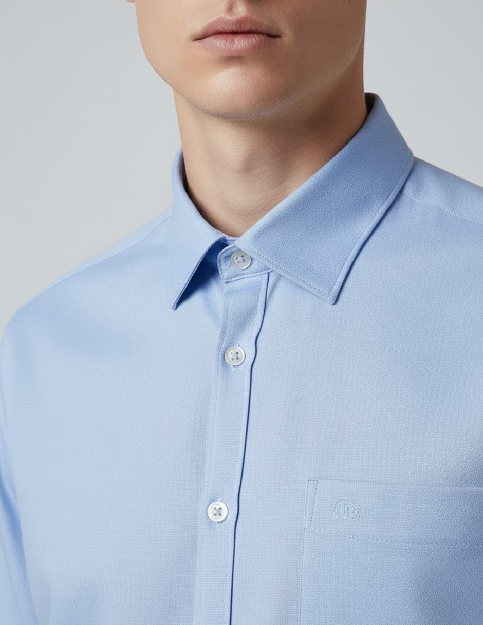 Camisa formal Oscar de La Renta manga larga para hombre 4