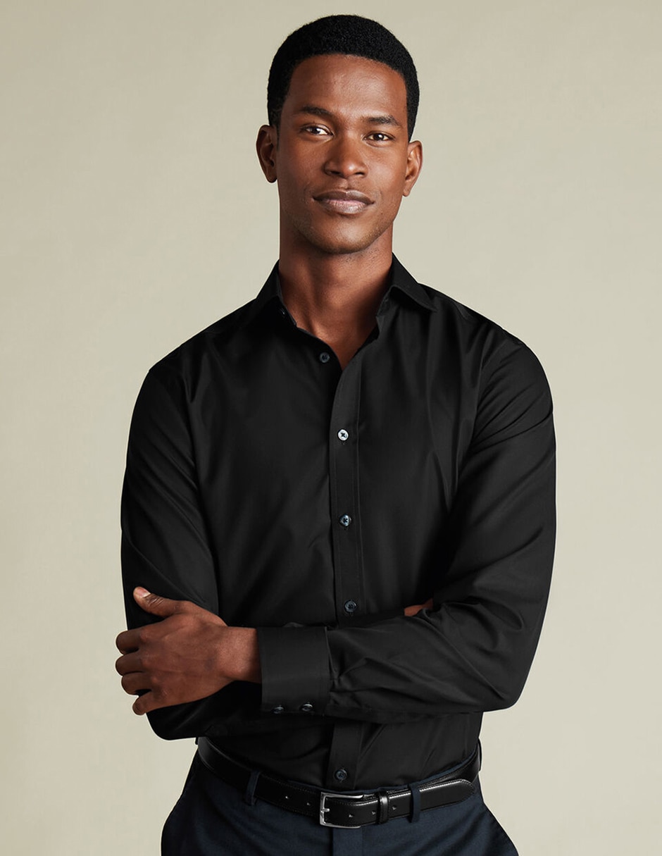 Camisa de vestir de algodòn manga larga para hombre Camisa de vestir de algodòn manga larga para hombre