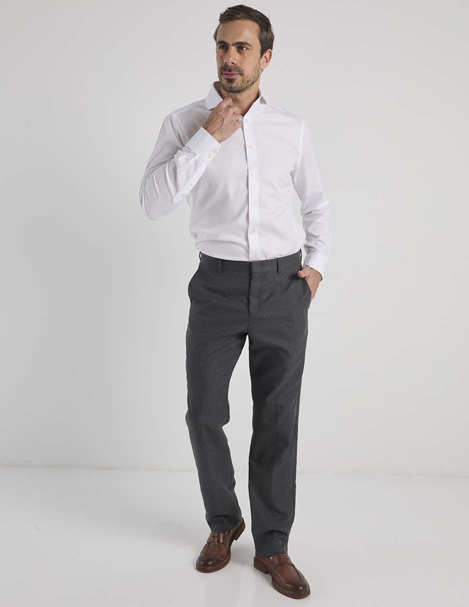 Camisa de vestir de algodón manga larga para hombre 8