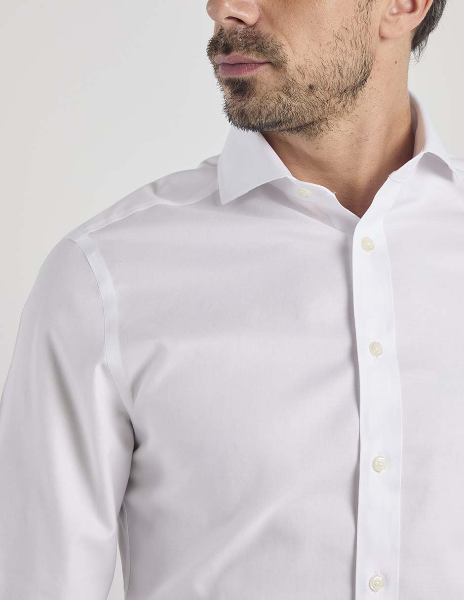 Camisa de vestir de algodón manga larga para hombre 9