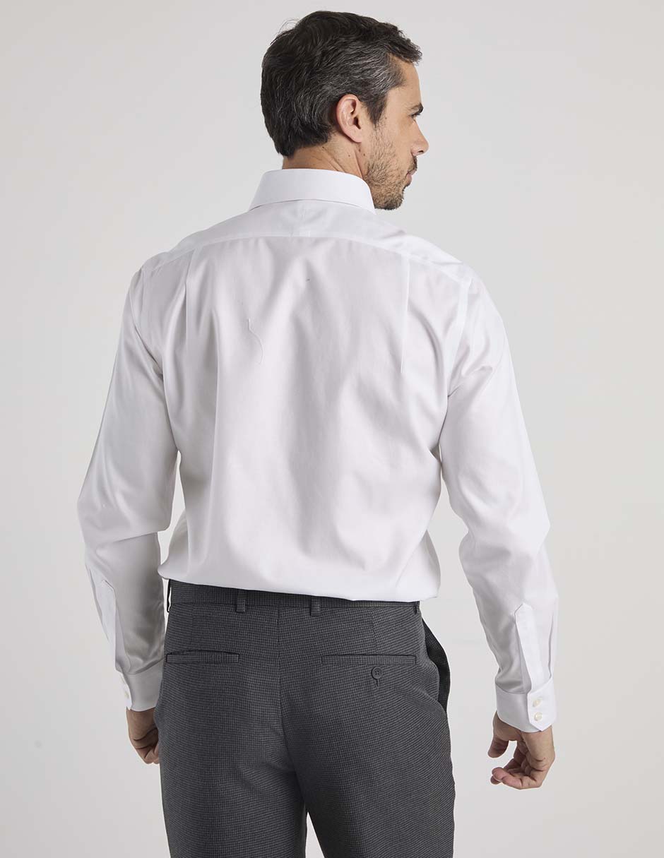 Camisa de vestir de algodón manga larga para hombre 11
