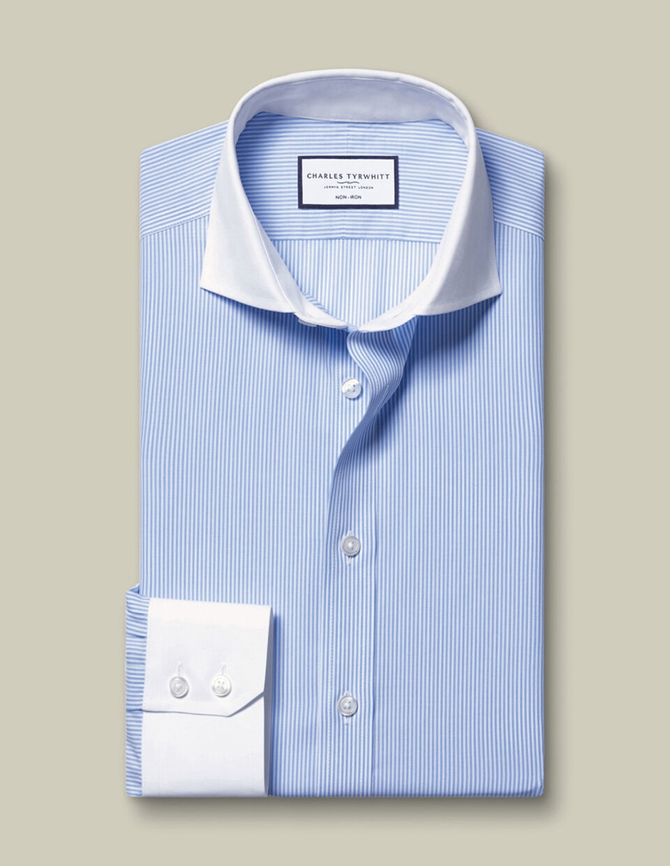 Camisa de vestir de algodòn manga larga para hombre 4